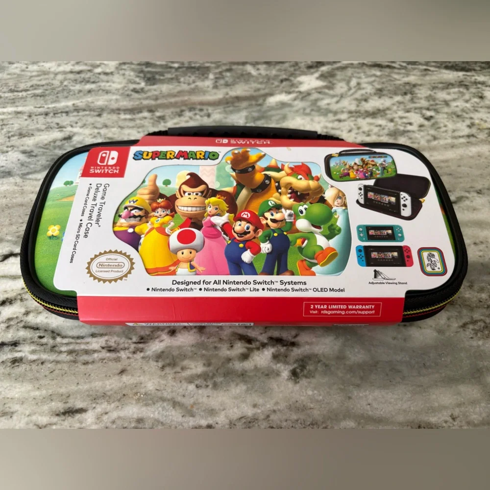 Nintendo Super Mario Character Travel Case – Red, Black, Multicolor